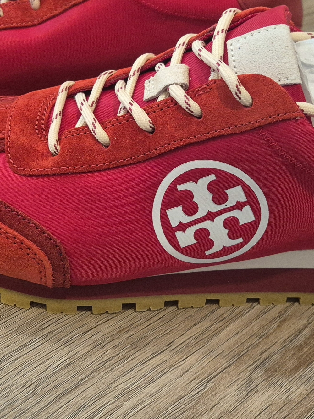 Tory Burch Women’s Red Suede & Nylon Low-Top Sneaker